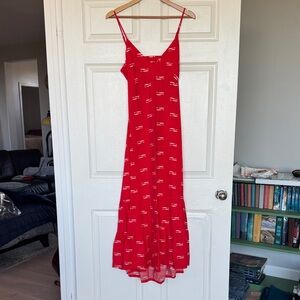 A New Day Red Maxi Dress with Spaghetti Straps